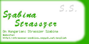 szabina strasszer business card